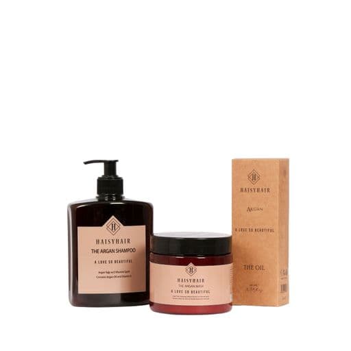Haisyhair Haisyhair Argan Şampuan 500 ml + Maske 400 ml + Yağ 100 ml